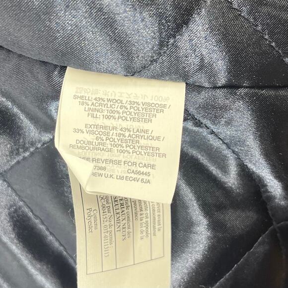 J Crew Coat Italian Wool Lodge Tweed Zip Up in Boucle Speckled Black White 6P - Picture 10 of 12